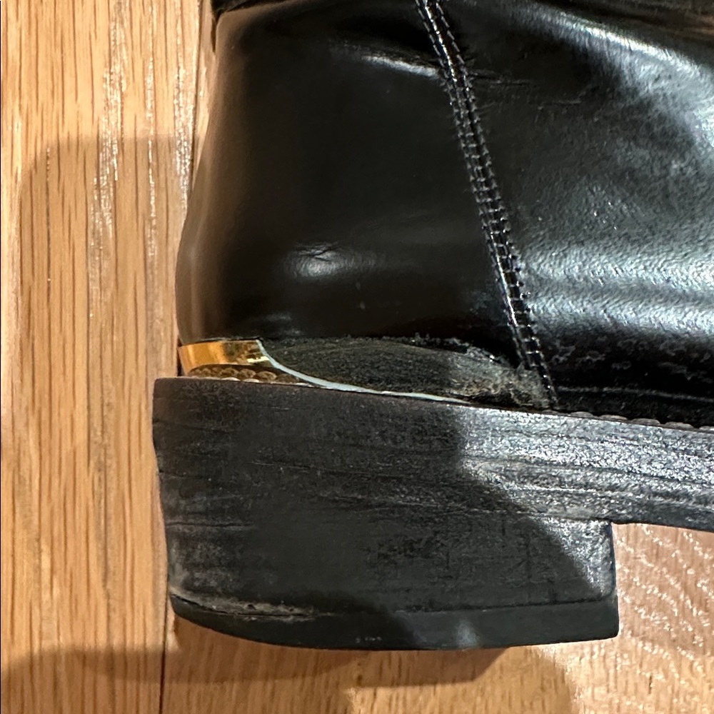 Marni Glossy Black Leather Ankle Boots - Picture 5 of 6